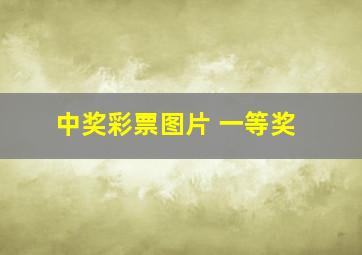 中奖彩票图片 一等奖